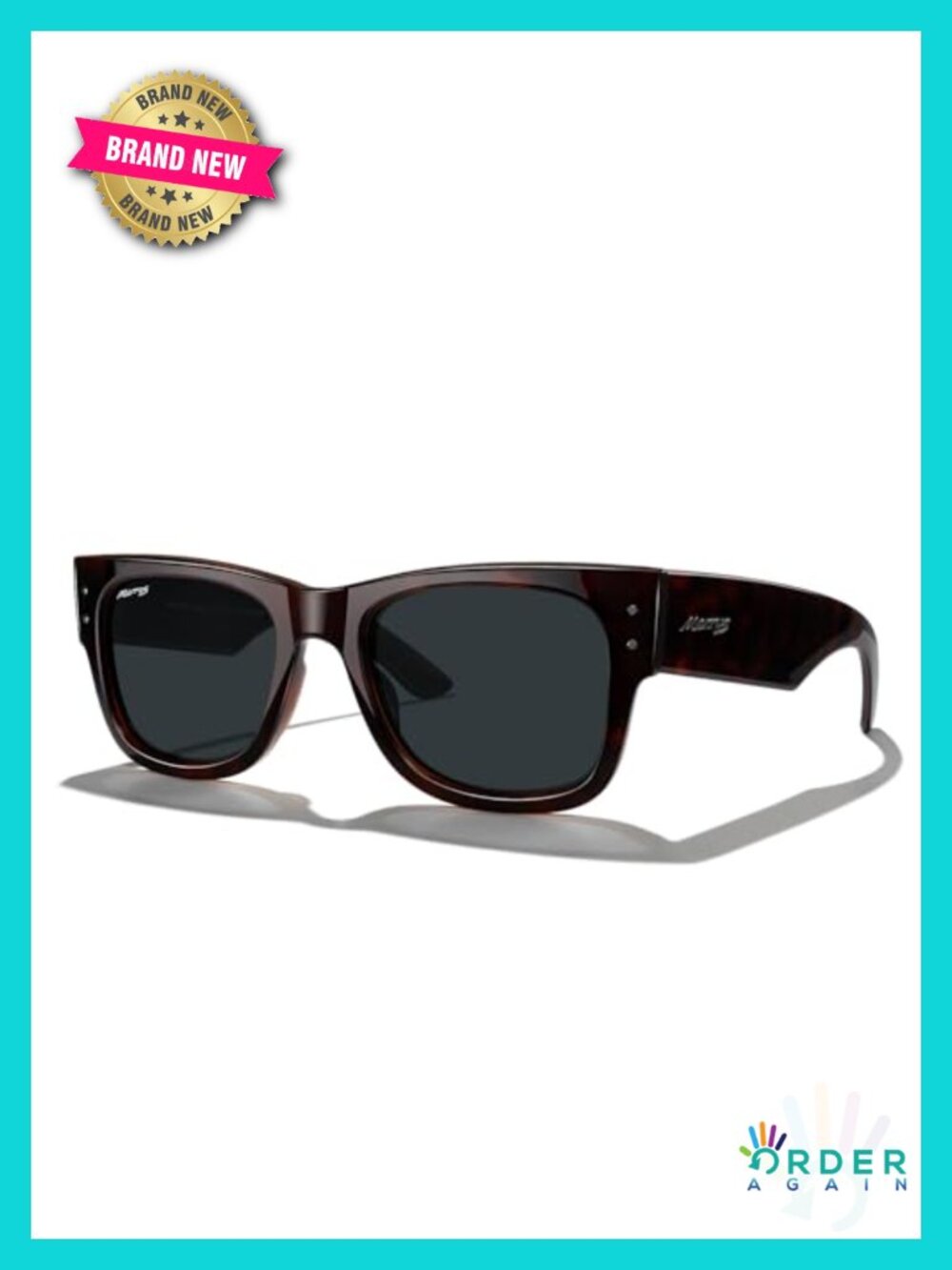 Square Polarized Sunglasses UV400 with Case & Cloth